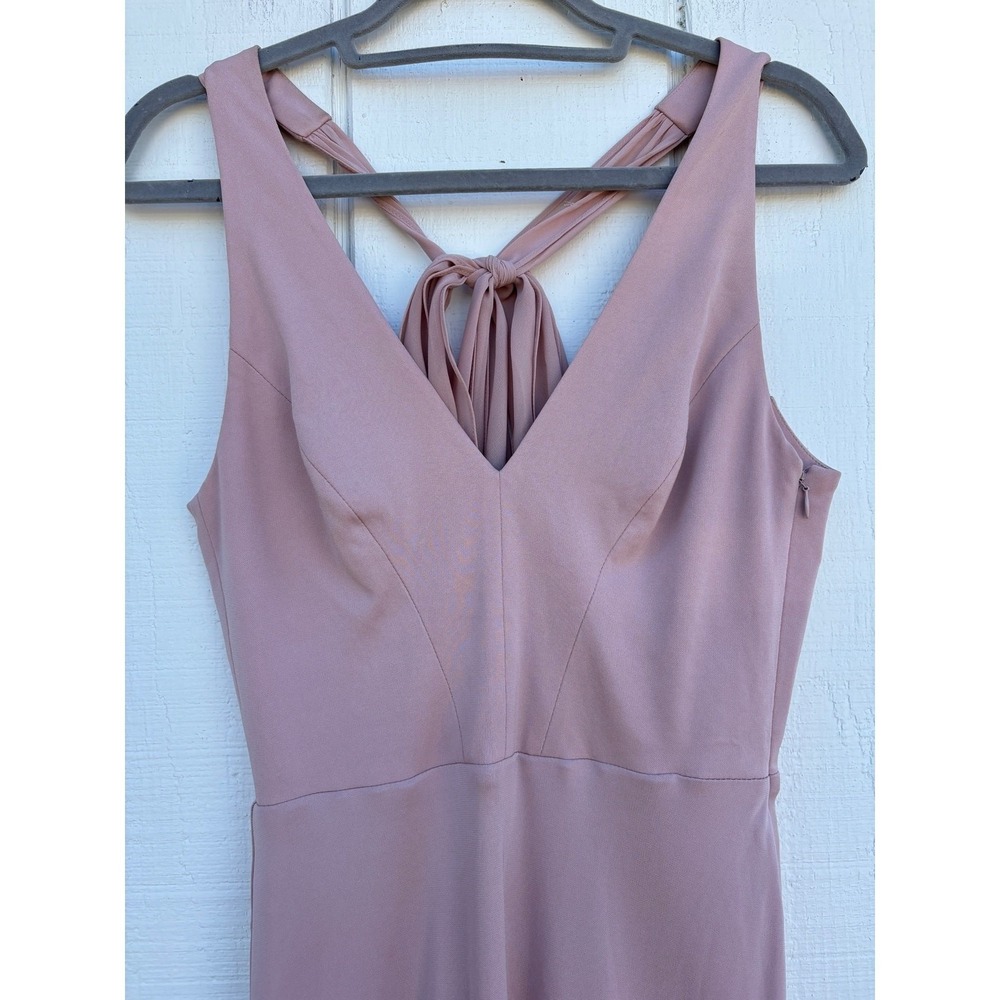 BHLDN Maxi Dress, Rose, Sheer Back Panels, Tie‎ Back, Long, Sz 4 - Picture 5 of 11